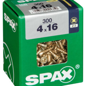 Lot de 300 vis acier tête fraisée pozidriv SPAX, Diam.4 mm x L.16 mm