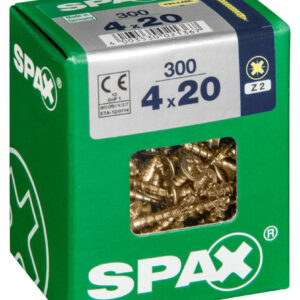 Lot de 300 vis acier tête fraisée pozidriv SPAX, Diam.4 mm x L.20 mm