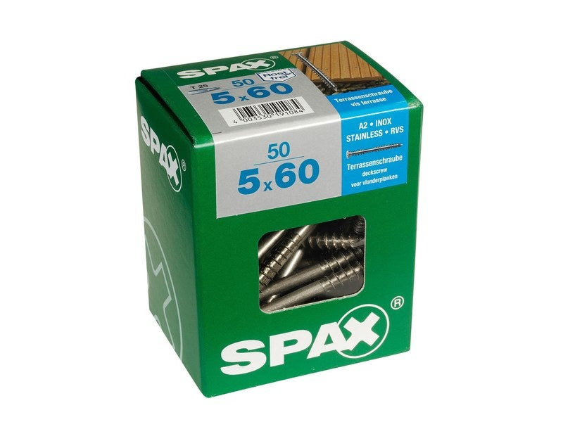 Lot De 50 Vis En Acier Inoxydable, Empreinte Torx, 5X60 Mm