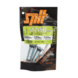 Lot de 2 Cheville murale avec vis prima PRIMA6PIDP2 SPIT, 12 x L.50 mm