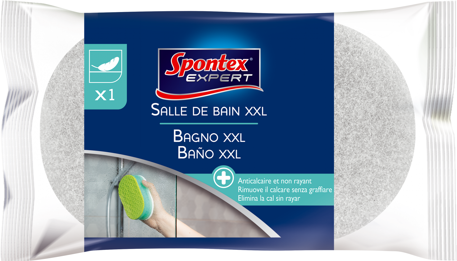Eponge salle de bains cellulose SPONTEX EXPERT Xxl