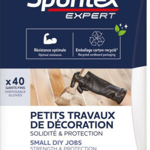 Lot 40 gants petits travaux L taille 8 SPONTEX  expert