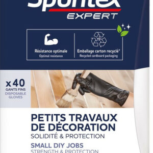 Lot 40 gants petits travaux M taille7 SPONTEX expert