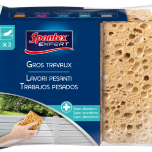 Lot de 3 éponges cellulose SPONTEX EXPERT Gros travaux
