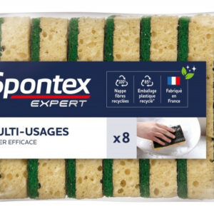 Lot de 8 éponges Xl multisurface, SPONTEX EXPERT
