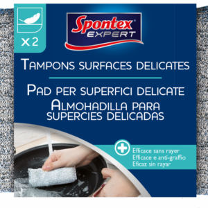 Tampon à récurer vitrocéramique fibre abrasive SPONTEX EXPERT X 2