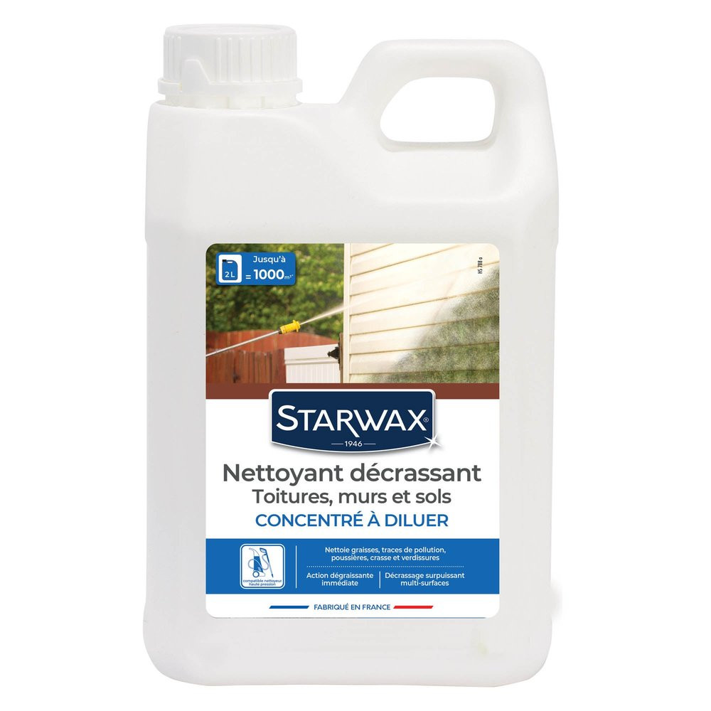 Décrassant extérieur multi-supports concentré à diluer STARWAX 2 L