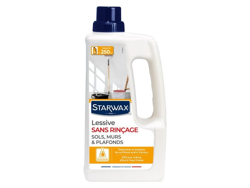 Lessive sans rinçage sols, murs et plafonds STARWAX 1L
