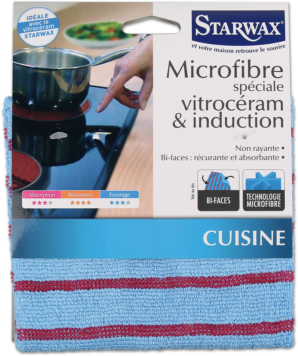 Microfibre microfibre STARWAX Spéciale vitrocéramique et induction