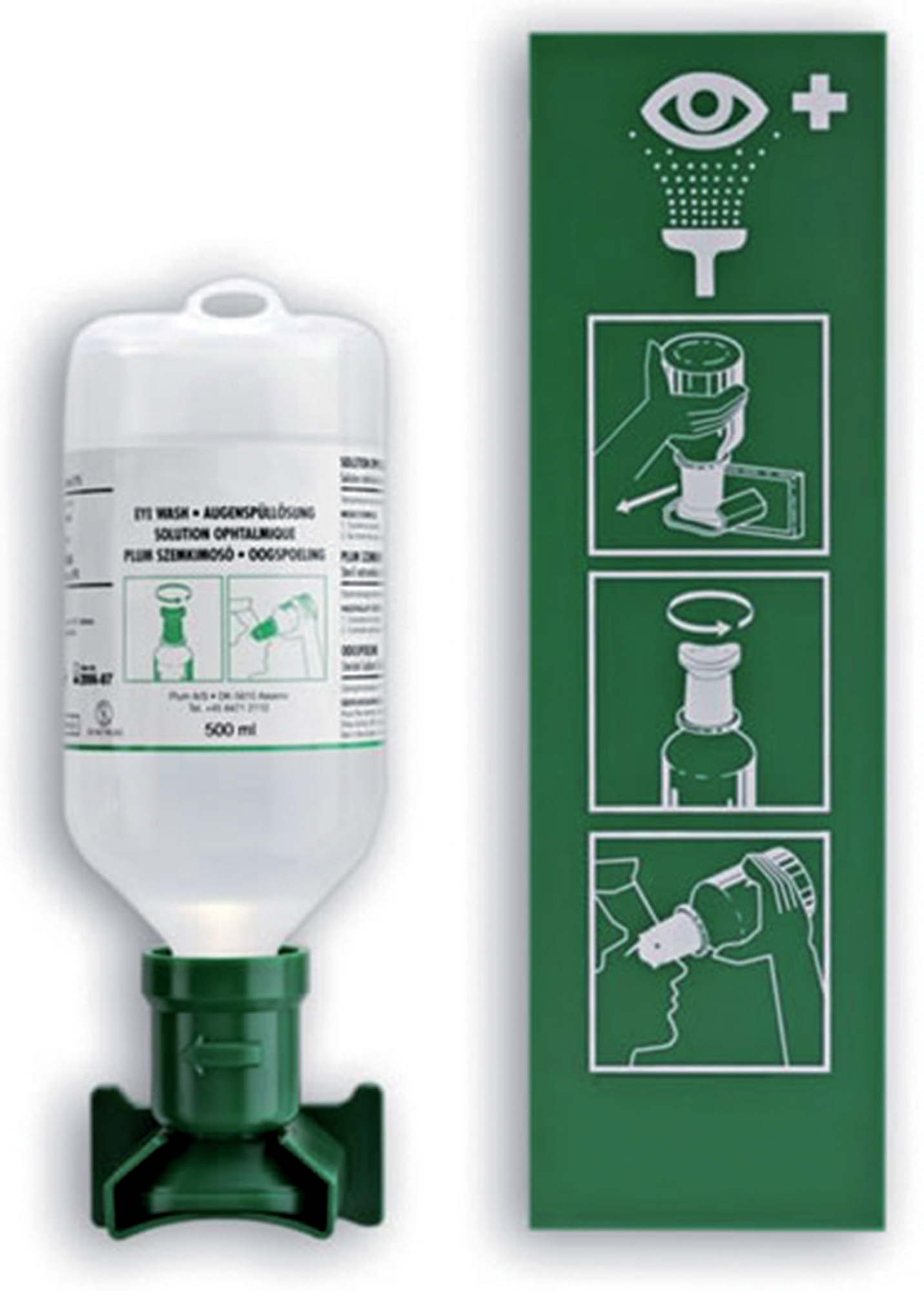 Station murale lave-œil flacon 500 ml ESCULAPE 8205200