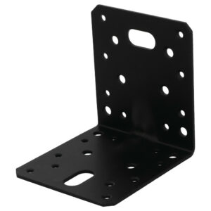 Connecteur angle acier zingue noire Magnodur 105x105x90, SUKI