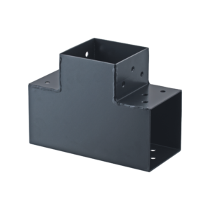 Connecteur T angle 90° pour poteau bois, H.9 x P.9 cm