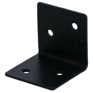 Equerre acier zingue noire Magnodur 40x40x40, SUKI