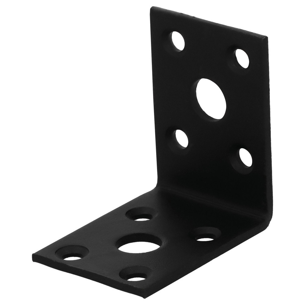 Equerre acier zingué noire Magnodur 50x50x35, SUKI