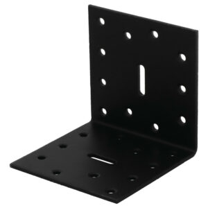 Equerre acier zingue noire Magnodur 80x80x80, SUKI