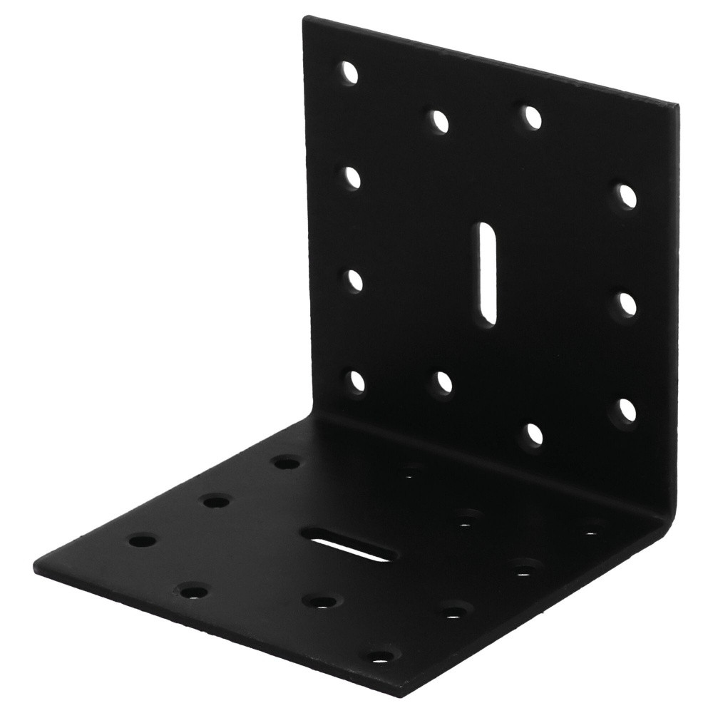 Equerre acier zingue noire Magnodur 80x80x80, SUKI