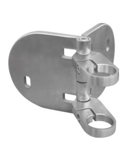 Support à l'anglaise angle variable inox 304 pour tube 42,4 mm EUROFER 01.120B.04S