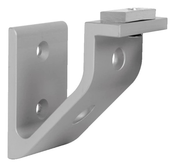 Support profilé pour main courante en aluminium anodisé argent DUVAL 61-0102-2000