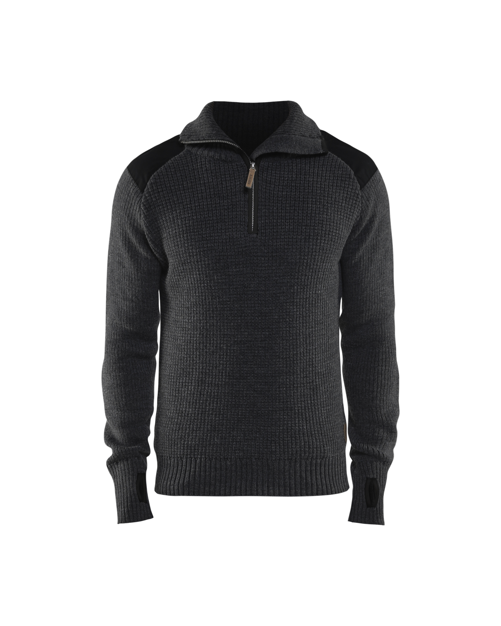 Sweat en laine col zippé gris foncé/noir TXS BLÅKLÄDER 463010719899XS