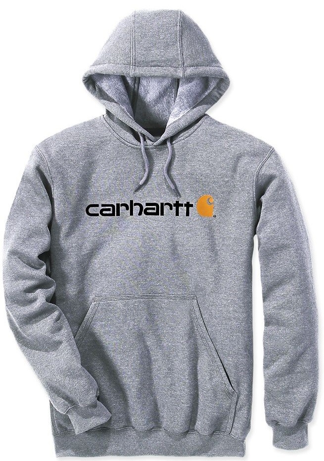 Sweat-Shirt à capuche avec logo gris granulé TM CARHARTT S1100074034M