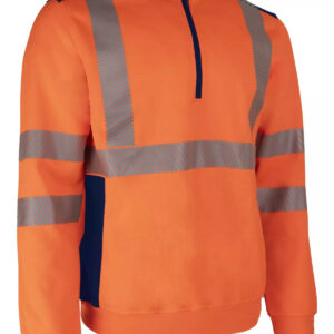 Sweat thermique haute visibilité FRISS avec col camion orange TL COVERGUARD 5FRI17000L