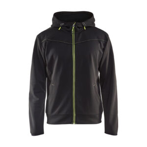 Sweat zippé à capuche noir/jaune fluo TXS BLÅKLÄDER 336325269933XS