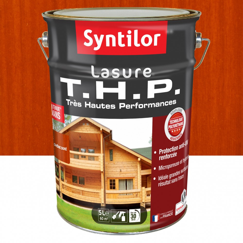 Lasure SYNTILOR Thp 8 ans chêne doré satiné 5 l