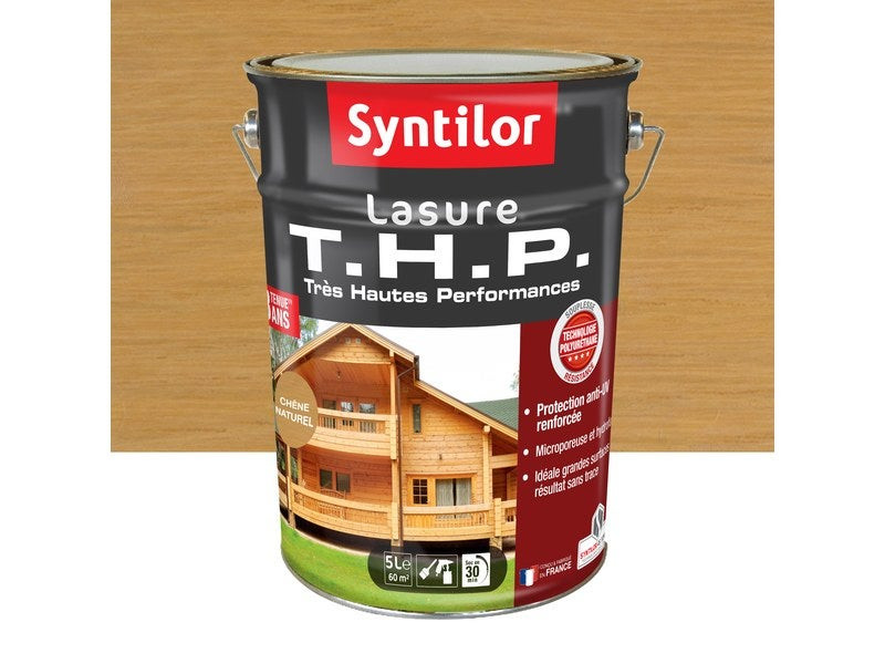 Lasure SYNTILOR t.h.p. 8 ans chêne naturel satiné 5 L