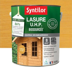 Lasure SYNTILOR U.H.P. biosourcee nature protect 8 ans chêne clair satiné 5 L