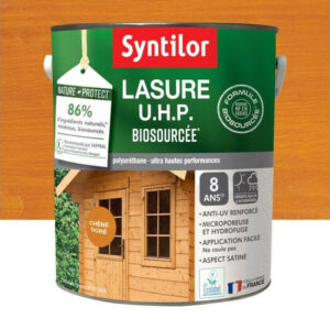 Lasure SYNTILOR U.H.P. biosourcee nature protect 8 ans chêne fonce satiné 5 L