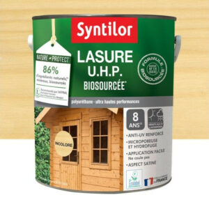 Lasure SYNTILOR U.H.P. biosourcee nature protect 8 ans incolore satiné 5 L