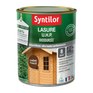 Lasure Uhp biosourcée nature protect 8 ans chêne foncé satiné 1 l