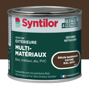 Peinture exterieure bois, aluminium, pvc . SYNTILOR brun normand satine 125ml