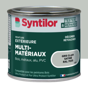 Peinture exterieure bois, aluminium, pvc . SYNTILOR gris clair satine 125ml