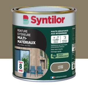 Peinture exterieure bois, aluminium, pvc . SYNTILOR lichen satine 0.5l
