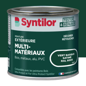 Peinture exterieure bois, aluminium, pvc . SYNTILOR vert basque satine 125ml