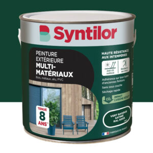 Peinture exterieure bois, aluminium, pvc . SYNTILOR vert basque satine 2l