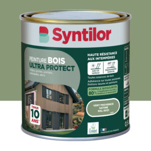 Peinture exterieure bois, aluminium, pvc . SYNTILOR vert provence satine 0.5l