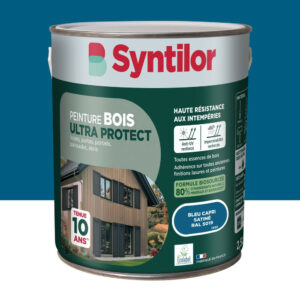 Peinture exterieure bois Ultra protect SYNTILOR bleu capri satine  2.5l