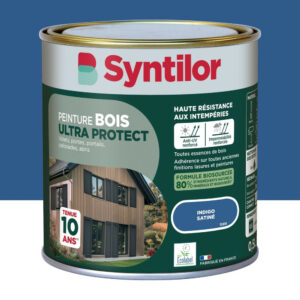 Peinture exterieure bois Ultra protect SYNTILOR indigo satine 0.5l