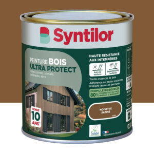 Peinture exterieure bois Ultra protect SYNTILOR noisette satine  0.5l