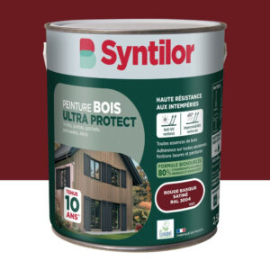 Peinture exterieure bois Ultra protect SYNTILOR rouge basque satine 2.5l