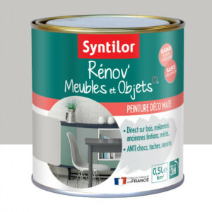 Peinture meuble et boiserie Rénov' SYNTILOR gris pierre mat 0.5 l