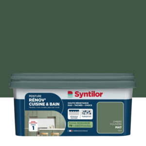 Peinture meuble ombre fougère mat SYNTILOR Renov' cuisine et bain 2l