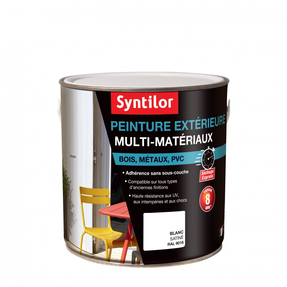 Peinture multimatériau extérieur SYNTILOR blanc satiné 2 l