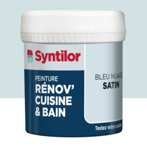 Testeur peinture meuble bleu nuage satin SYNTILOR Renov' cuisine et bain 0.075l