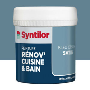 Testeur peinture meuble bleu orage satin SYNTILOR Renov' cuisine et bain 0.075l