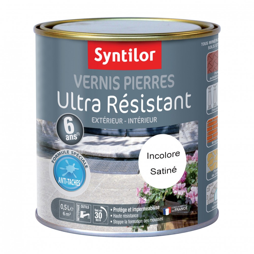 Vernis pierre extérieur / intérieur Pierre SYNTILOR, incolore, 0.5 l