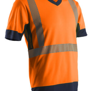 T-shirt KOMO orange haute visibilité col V manches courtes taille M COVERGUARD 7KOMOM