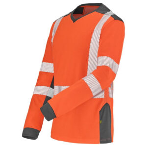 T-shirt manches longues fluo SAFE XP HV orange/bleu marine T4/XL CEPOVETT 22-9T85-404-4/XL